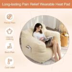 WRQIOO Heat Pad for Period Pain Relief, 9 Heat Levels and Massage Modes Portable Heating Pad