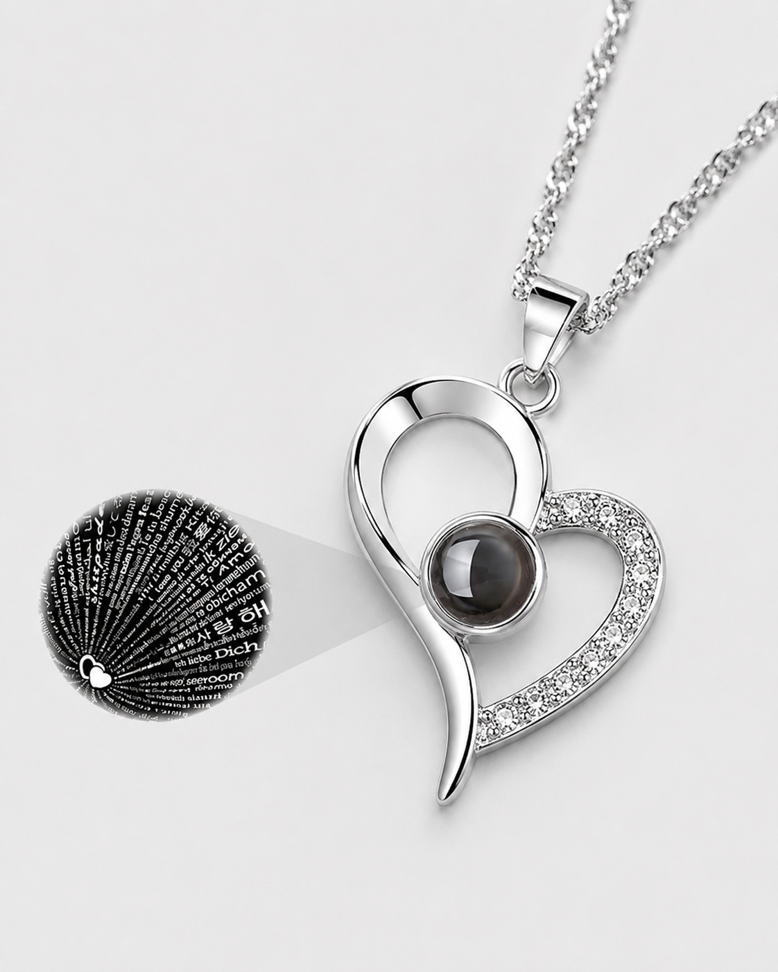 Home 25 I Love You Pendant With Link Chain